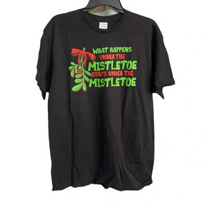 NWT “what happens under the mistletoe stays under the mistletoe”  shirt  large